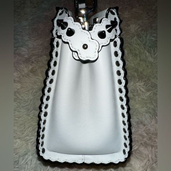 Fendi Peekaboo Mini Light Blue Studded Leather Two Way Top Handle Bag - Picture 7 of 16